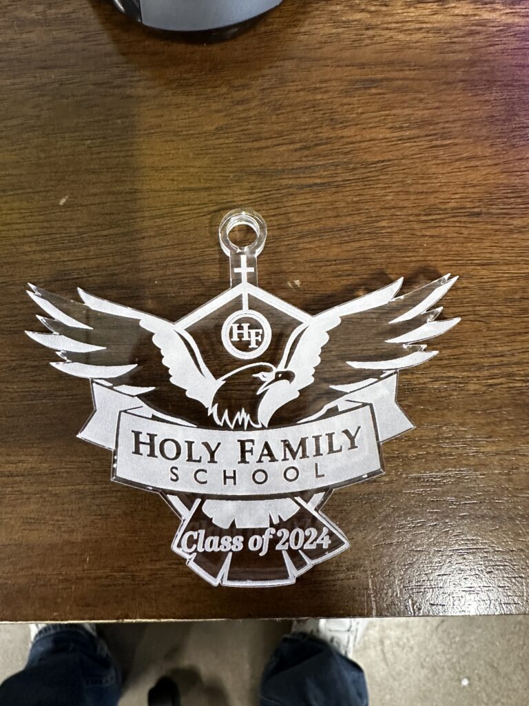 Laser engraving on acrylic